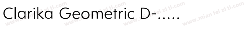 Clarika Geometric D字体转换